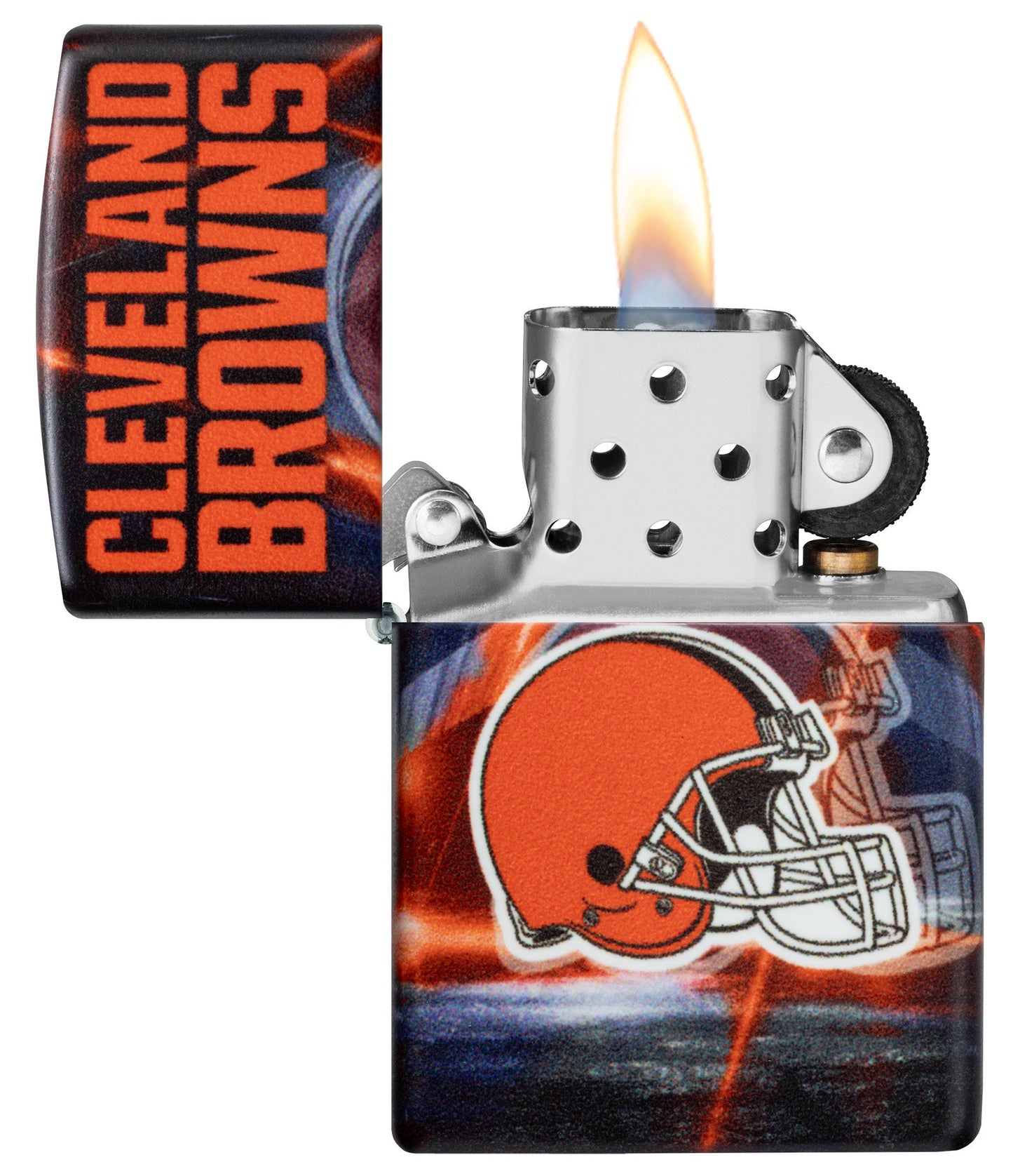 Zippo NFL Cleveland Browns Team Spirit Design Black Matte Windproof Lighter