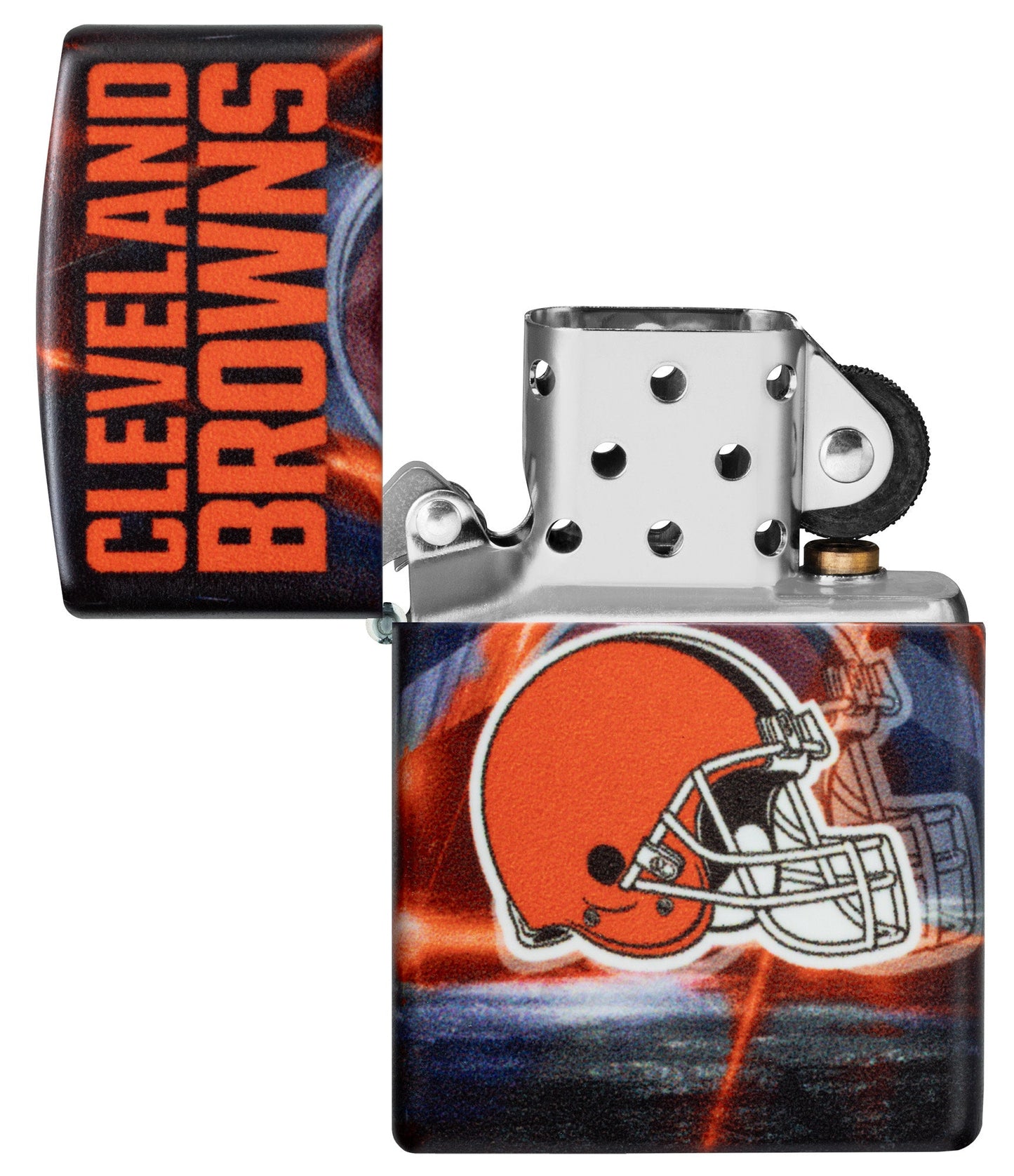 Zippo NFL Cleveland Browns Team Spirit Design Black Matte Windproof Lighter