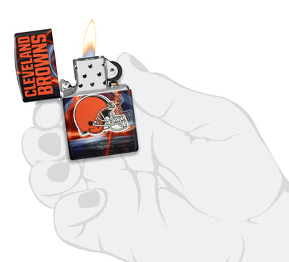 Zippo NFL Cleveland Browns Team Spirit Design Black Matte Windproof Lighter