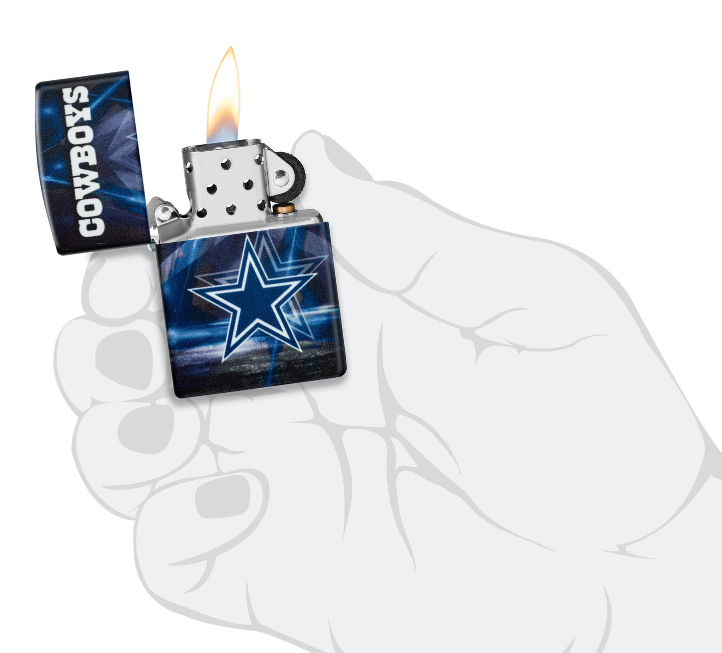 Zippo NFL Dallas Cowboys Team Spirit Design Black Matte Windproof Lighter