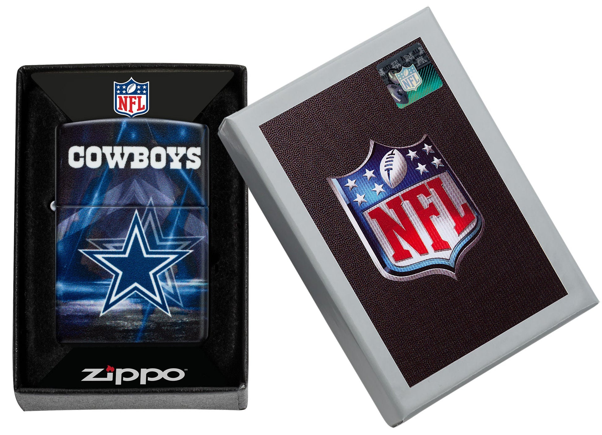 Zippo NFL Dallas Cowboys Team Spirit Design Black Matte Windproof Lighter