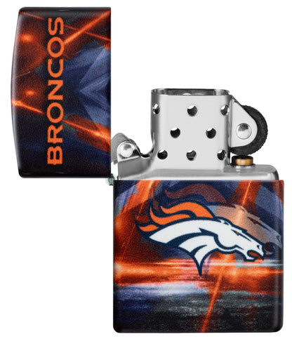 Zippo NFL Denver Broncos Team Spirit Design Black Matte Windproof Lighter