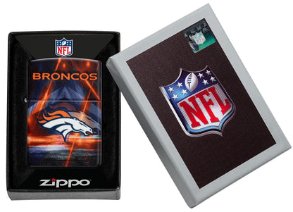 Zippo NFL Denver Broncos Team Spirit Design Black Matte Windproof Lighter