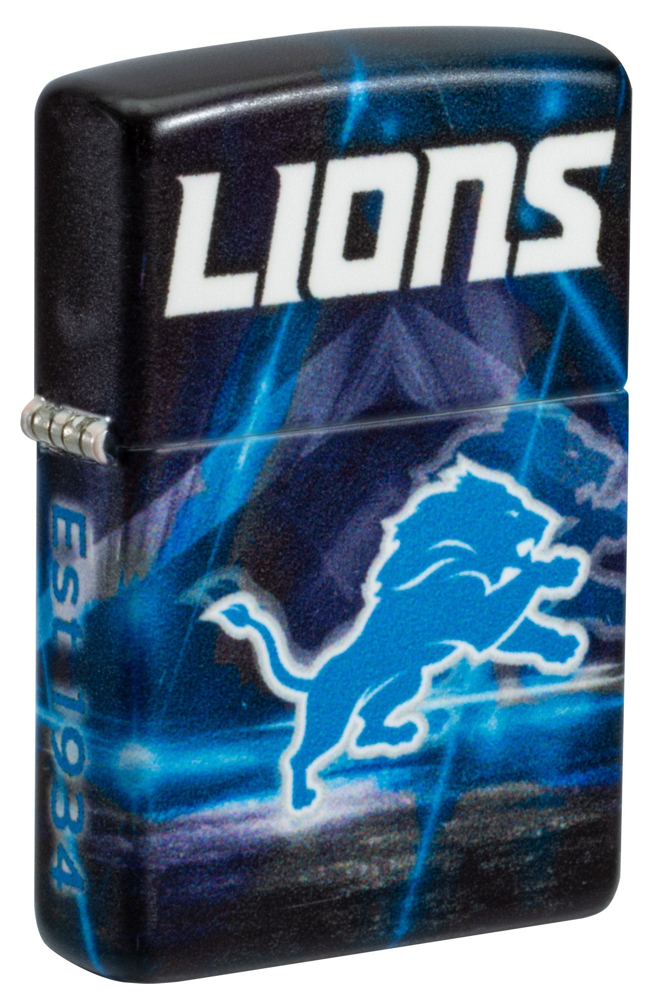 Zippo NFL Detroit Lions Team Spirit Design Black Matte Windproof Lighter