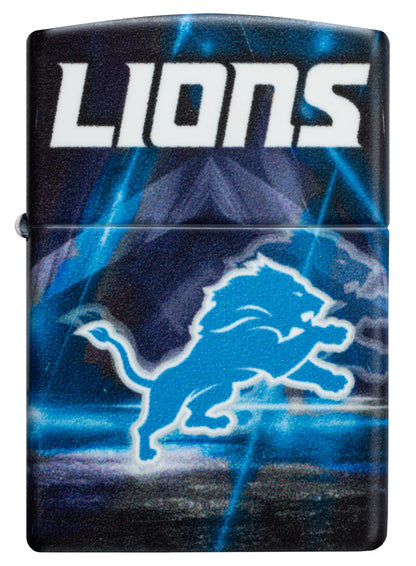 Zippo NFL Detroit Lions Team Spirit Design Black Matte Windproof Lighter