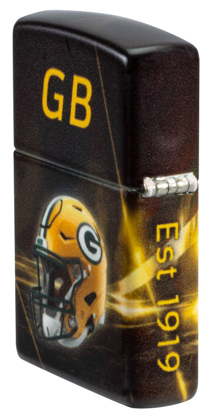 Zippo NFL Green Bay Packers Team Spirit Design Black Matte Windproof Lighter