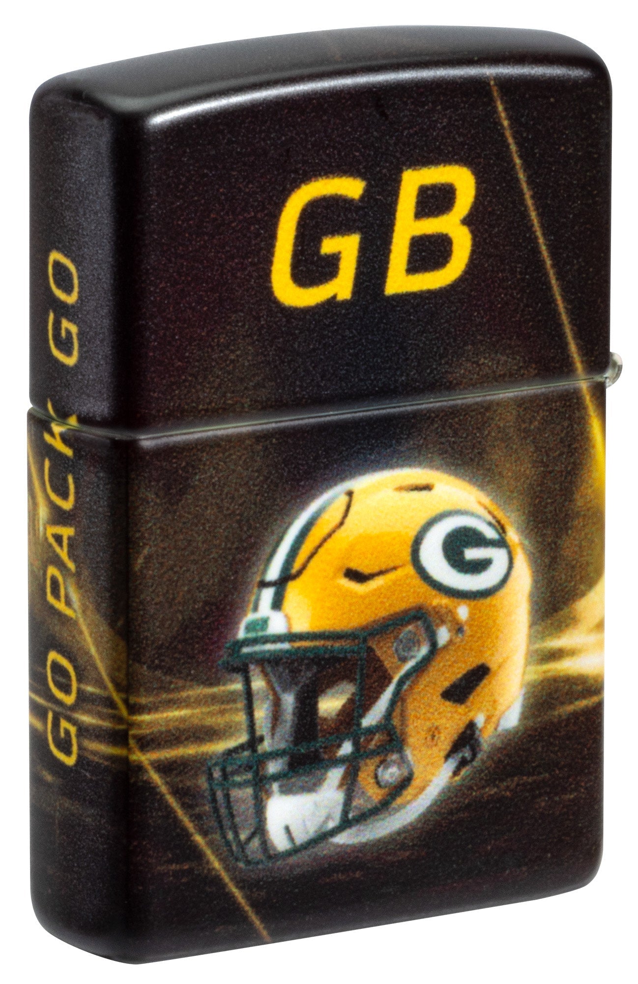 Zippo NFL Green Bay Packers Team Spirit Design Black Matte Windproof Lighter
