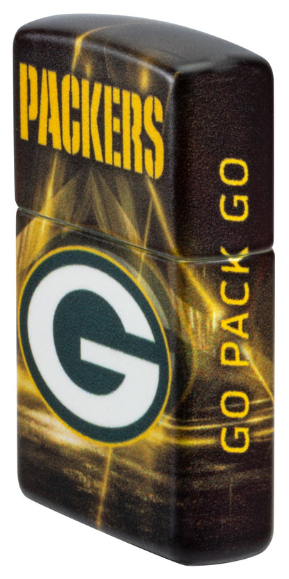 Zippo NFL Green Bay Packers Team Spirit Design Black Matte Windproof Lighter