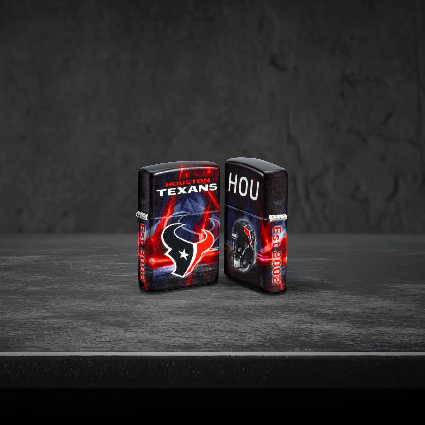 Zippo NFL Houston Texans Team Spirit Design Black Matte Windproof Lighter