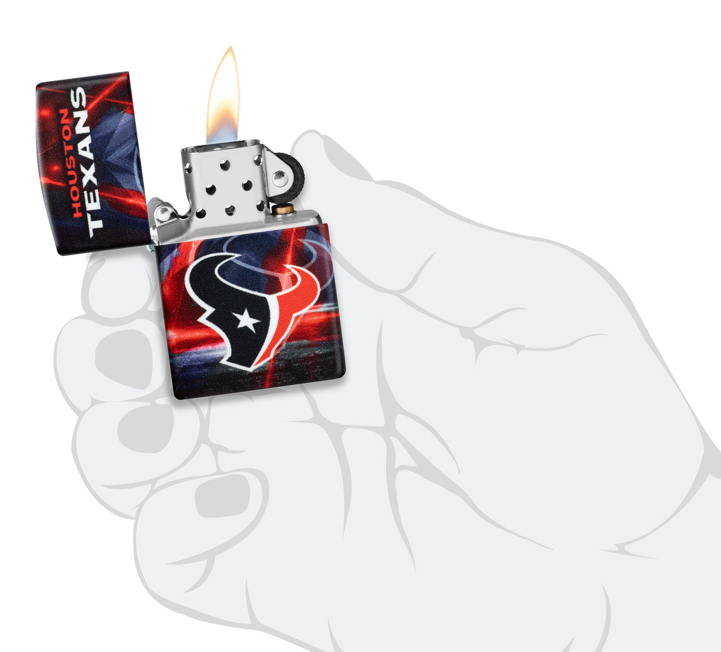 Zippo NFL Houston Texans Team Spirit Design Black Matte Windproof Lighter
