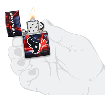 Zippo NFL Houston Texans Team Spirit Design Black Matte Windproof Lighter