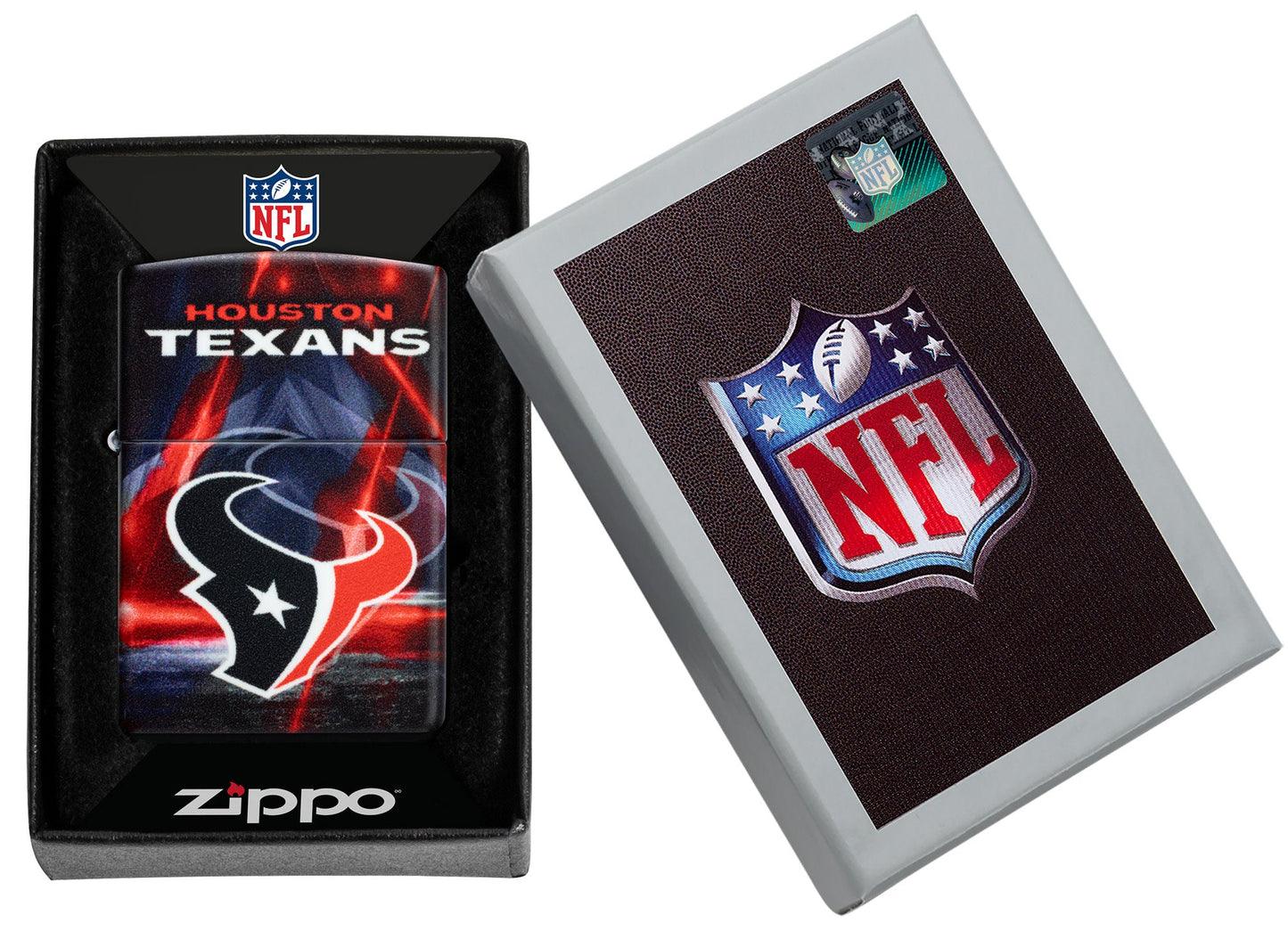 Zippo NFL Houston Texans Team Spirit Design Black Matte Windproof Lighter