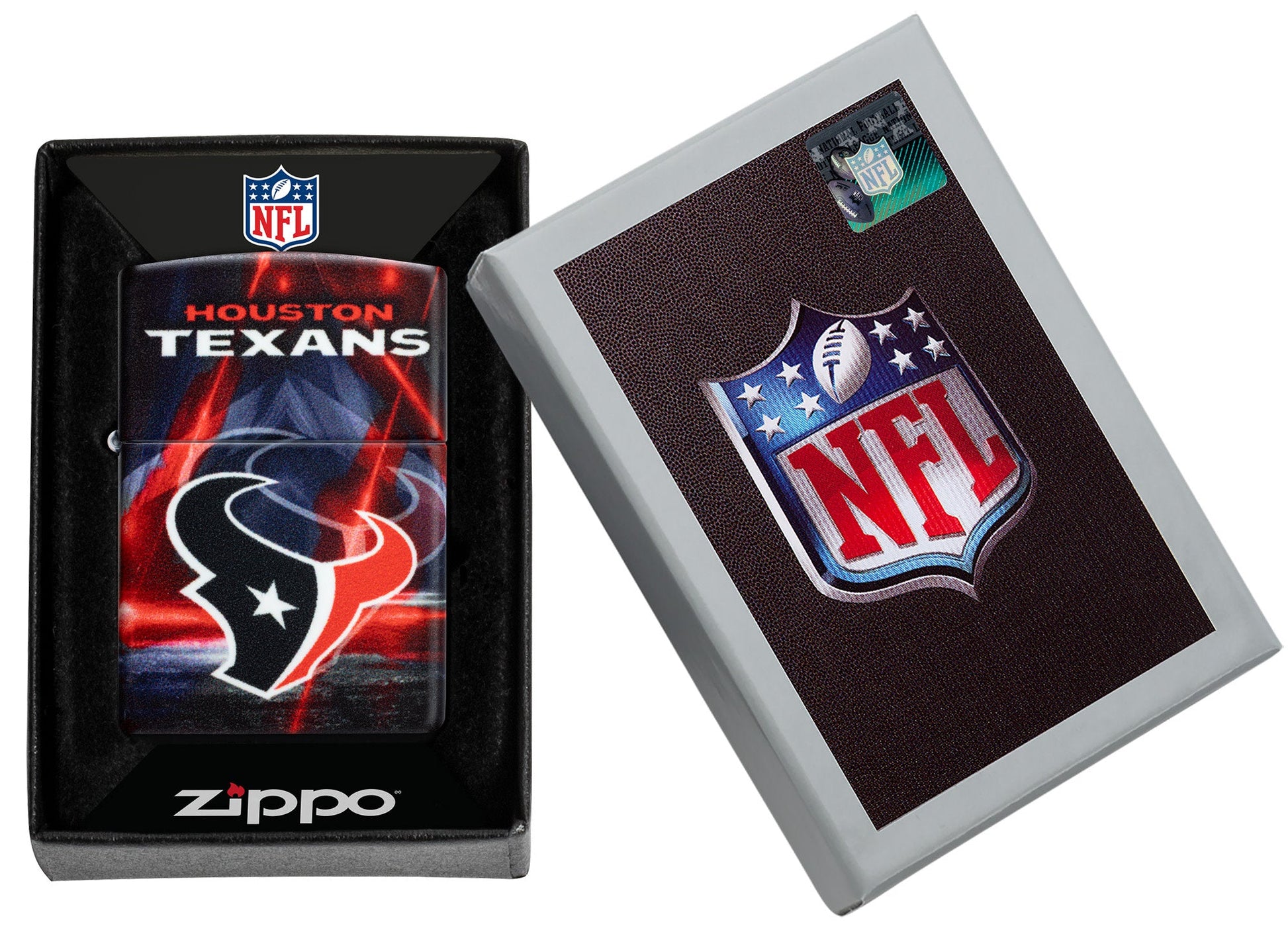 Zippo NFL Houston Texans Team Spirit Design Black Matte Windproof Lighter