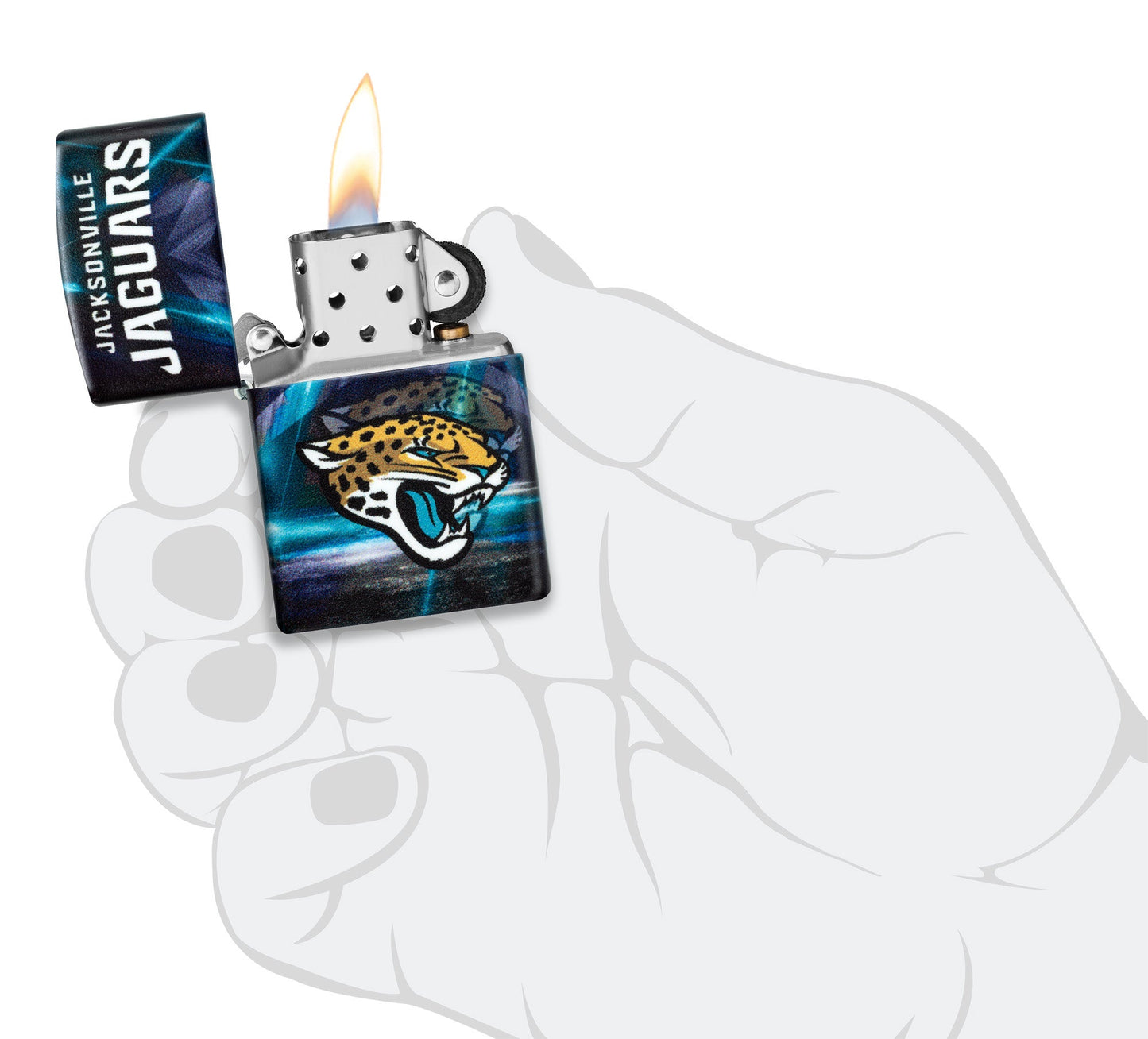Zippo NFL Jacksonville Jaguars Team Spirit Design Black Matte Windproof Lighter