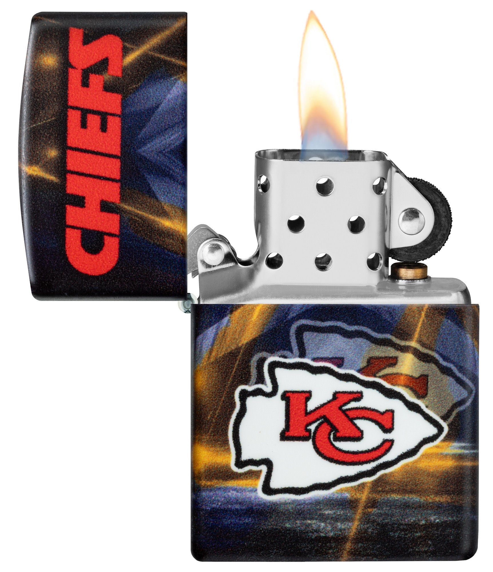 Zippo NFL Kansas City Chiefs Team Spirit Design Black Matte Windproof Lighter