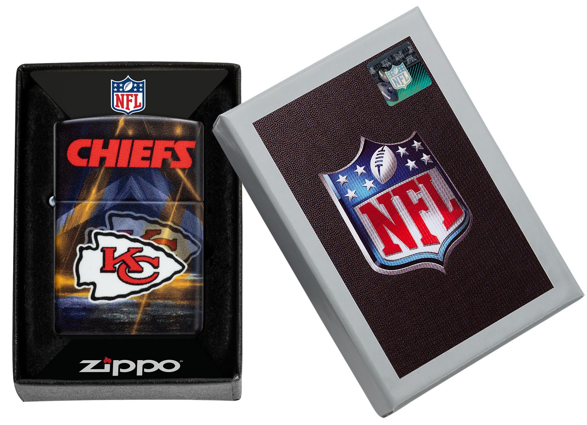 Zippo NFL Kansas City Chiefs Team Spirit Design Black Matte Windproof Lighter