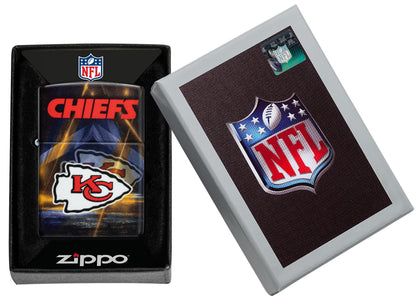 Zippo NFL Kansas City Chiefs Team Spirit Design Black Matte Windproof Lighter
