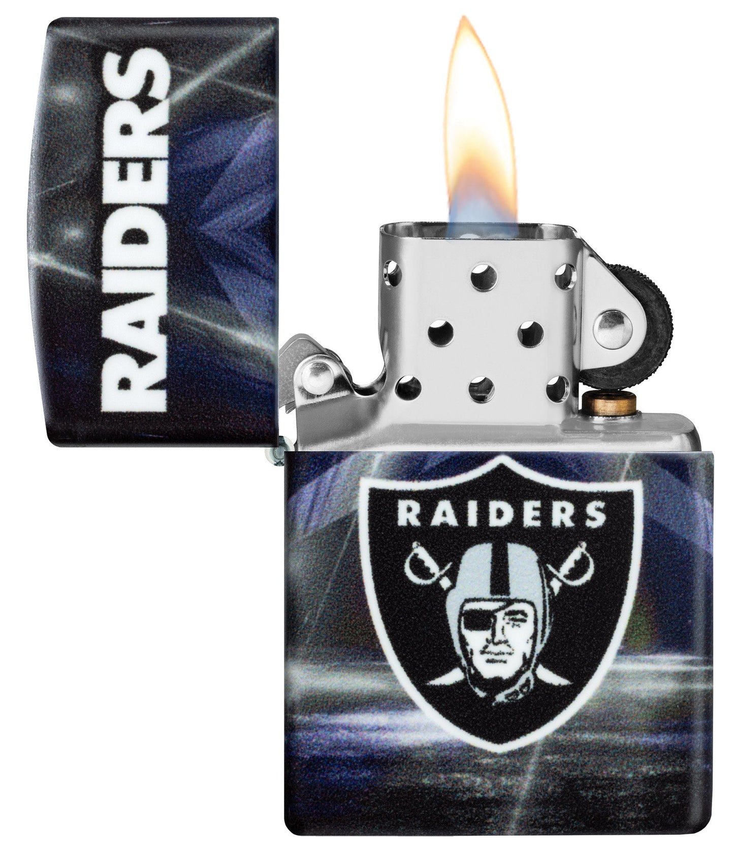 Zippo NFL Las Vegas Raiders Team Spirit Design Black Matte Windproof Lighter