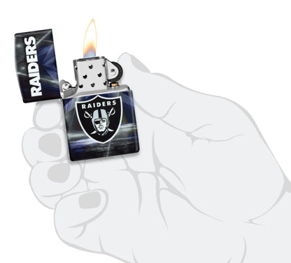 Zippo NFL Las Vegas Raiders Team Spirit Design Black Matte Windproof Lighter