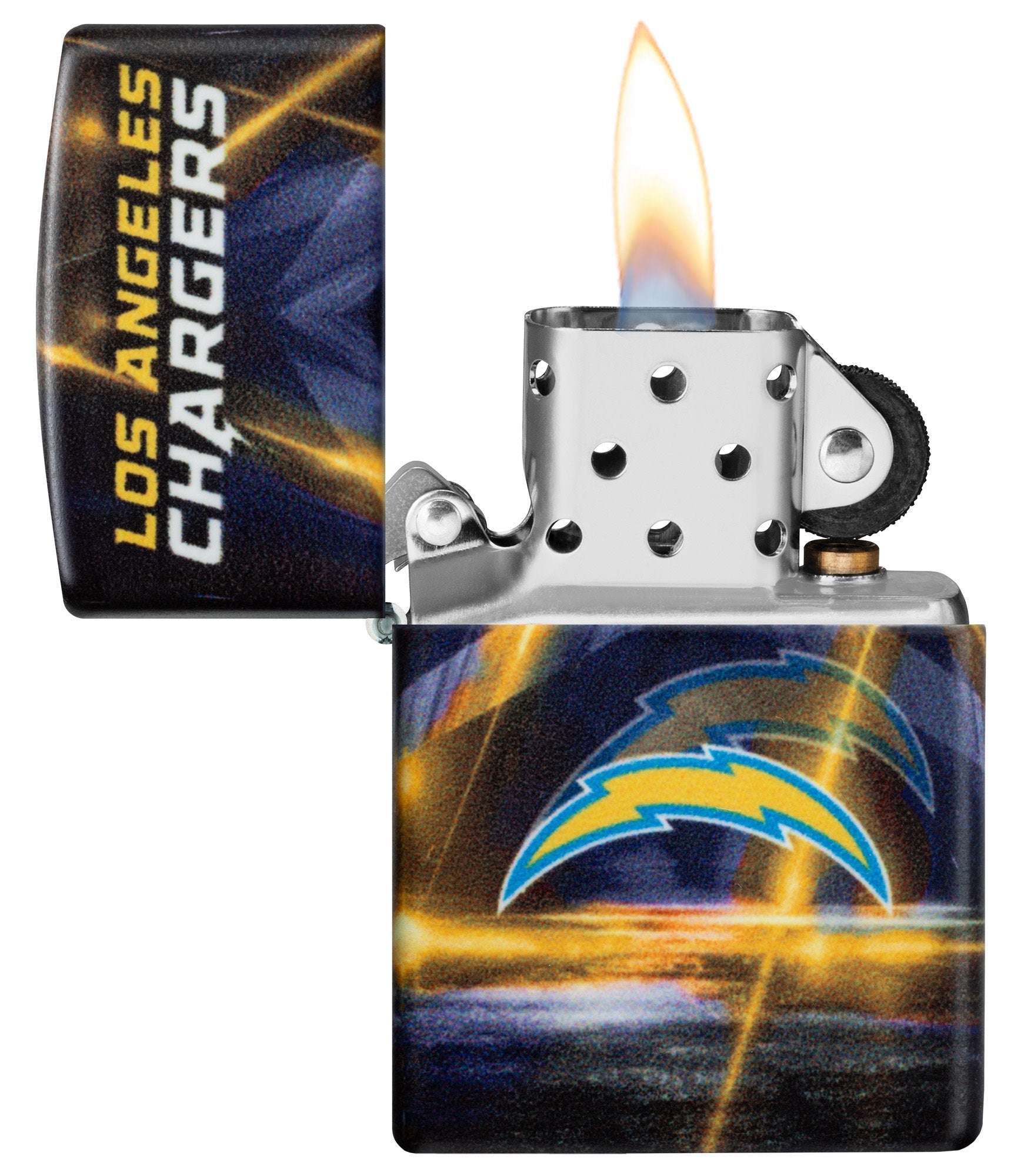 Zippo NFL Los Angeles Chargers Team Spirit Design Black Matte Windproof Lighter