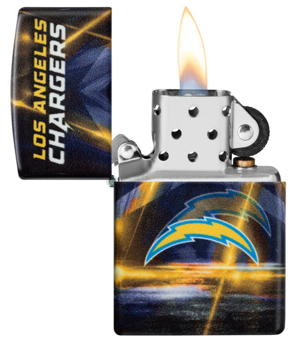Zippo NFL Los Angeles Chargers Team Spirit Design Black Matte Windproof Lighter