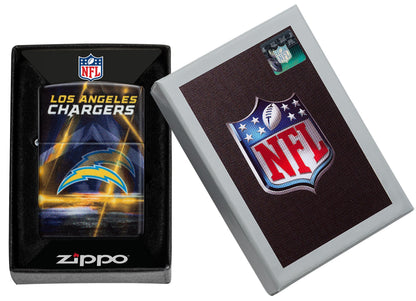 Zippo NFL Los Angeles Chargers Team Spirit Design Black Matte Windproof Lighter
