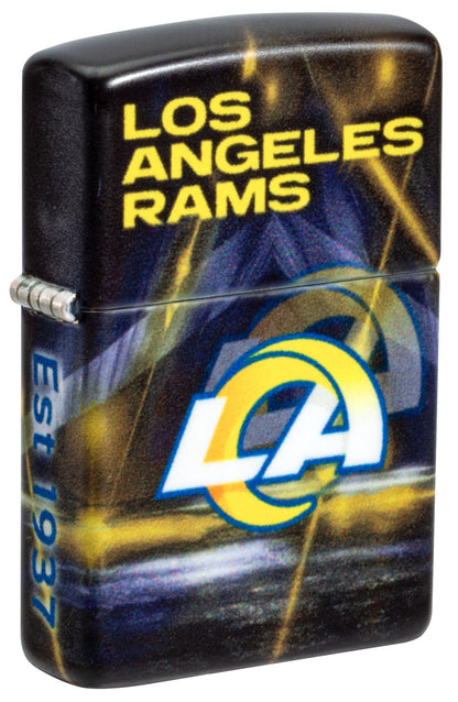 Zippo NFL Los Angeles Rams Team Spirit Design Black Matte Windproof Lighter