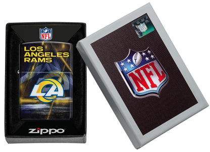 Zippo NFL Los Angeles Rams Team Spirit Design Black Matte Windproof Lighter