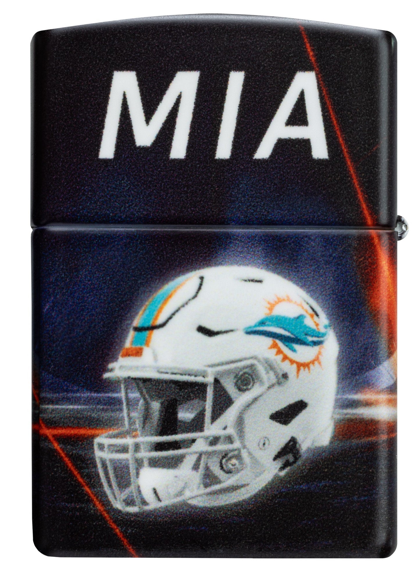 Zippo NFL Miami Dolphins Team Spirit Design Black Matte Windproof Lighter