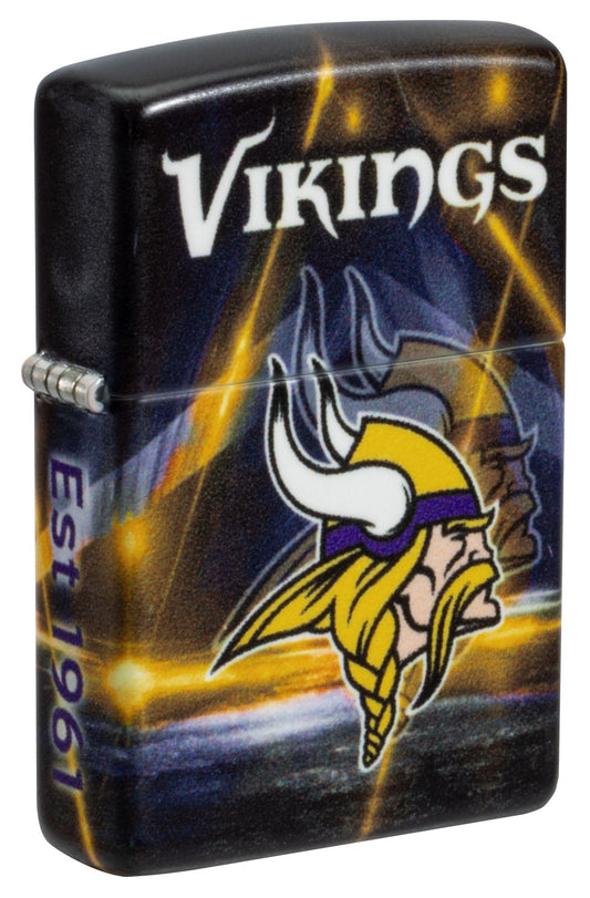 Zippo NFL Minnesota Vikings Team Spirit Design Black Matte Windproof Lighter