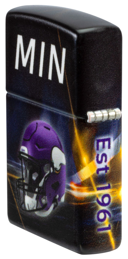 Zippo NFL Minnesota Vikings Team Spirit Design Black Matte Windproof Lighter