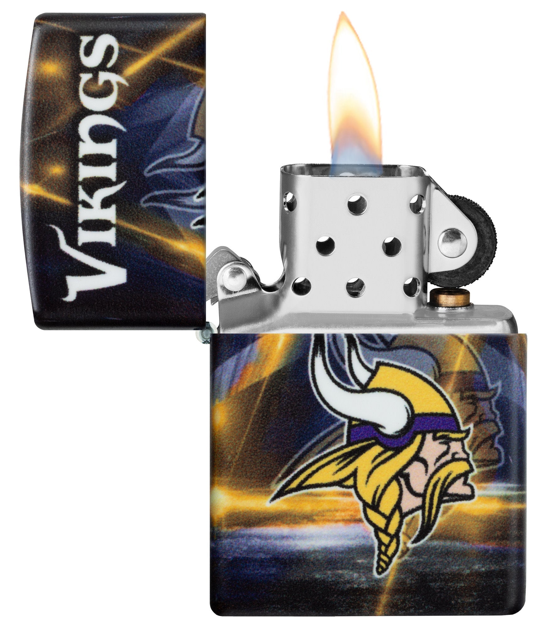 Zippo NFL Minnesota Vikings Team Spirit Design Black Matte Windproof Lighter