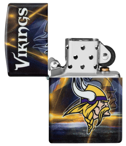 Zippo NFL Minnesota Vikings Team Spirit Design Black Matte Windproof Lighter