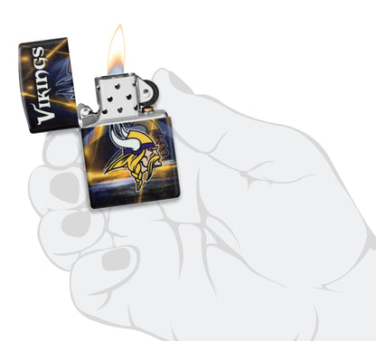 Zippo NFL Minnesota Vikings Team Spirit Design Black Matte Windproof Lighter