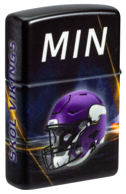 Zippo NFL Minnesota Vikings Team Spirit Design Black Matte Windproof Lighter