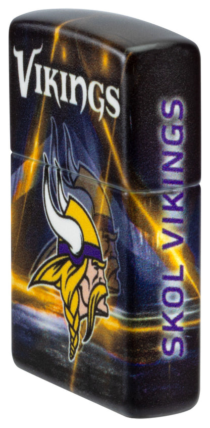 Zippo NFL Minnesota Vikings Team Spirit Design Black Matte Windproof Lighter