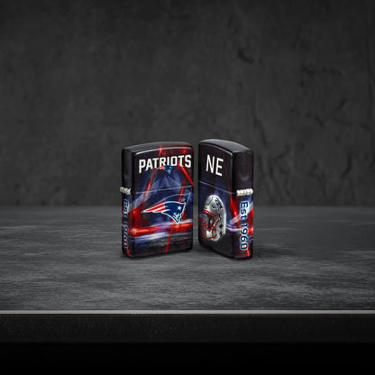 Zippo NFL New England Patriots Team Spirit Design Black Matte Windproof Lighter