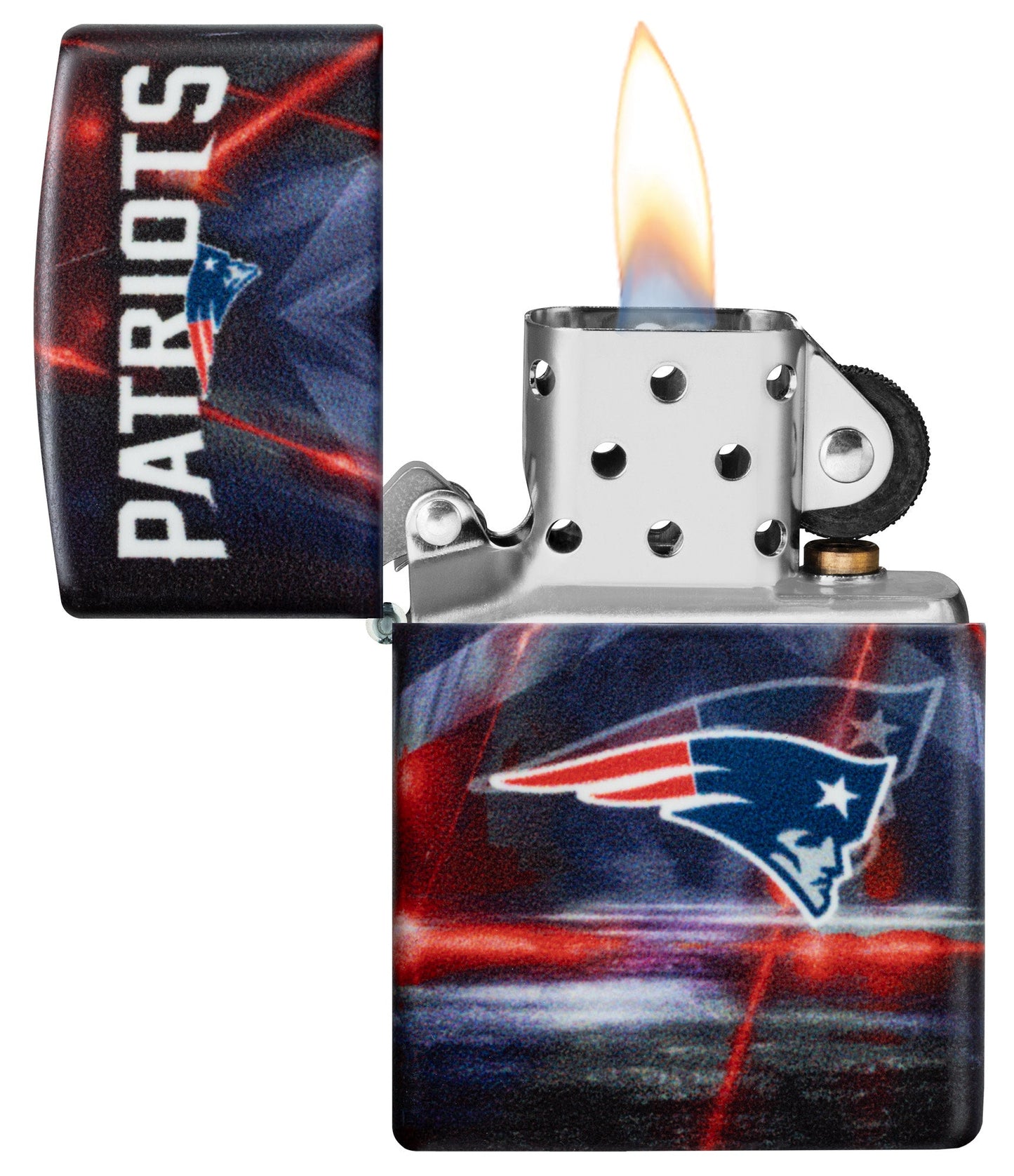 Zippo NFL New England Patriots Team Spirit Design Black Matte Windproof Lighter