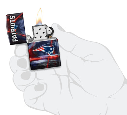 Zippo NFL New England Patriots Team Spirit Design Black Matte Windproof Lighter