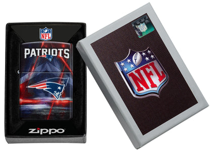 Zippo NFL New England Patriots Team Spirit Design Black Matte Windproof Lighter