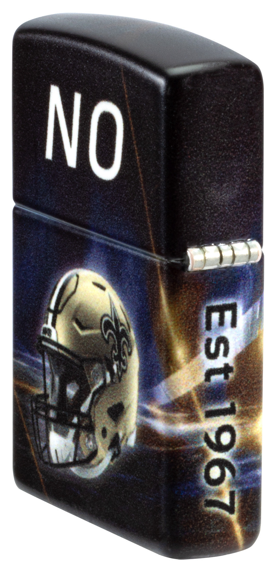 Zippo NFL New Orleans Saints Team Spirit Design Black Matte Windproof Lighter