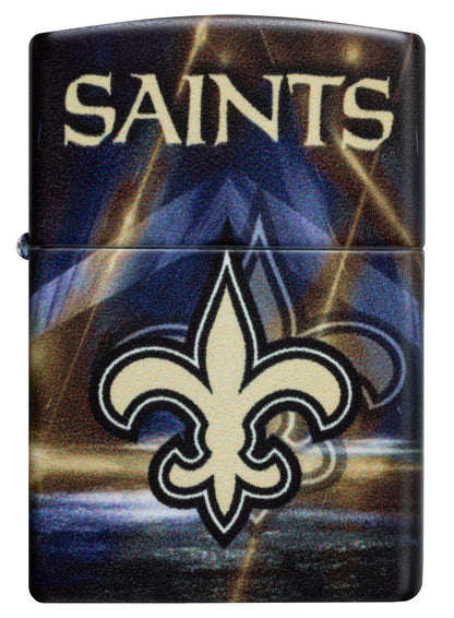 Zippo NFL New Orleans Saints Team Spirit Design Black Matte Windproof Lighter