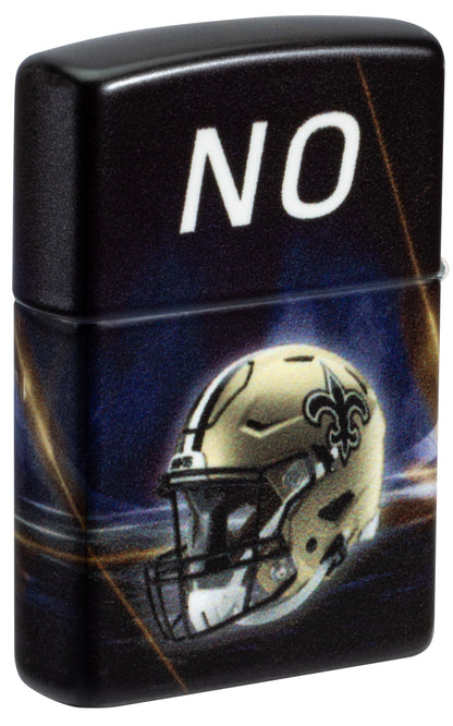 Zippo NFL New Orleans Saints Team Spirit Design Black Matte Windproof Lighter