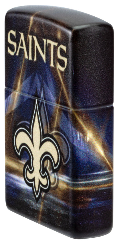 Zippo NFL New Orleans Saints Team Spirit Design Black Matte Windproof Lighter