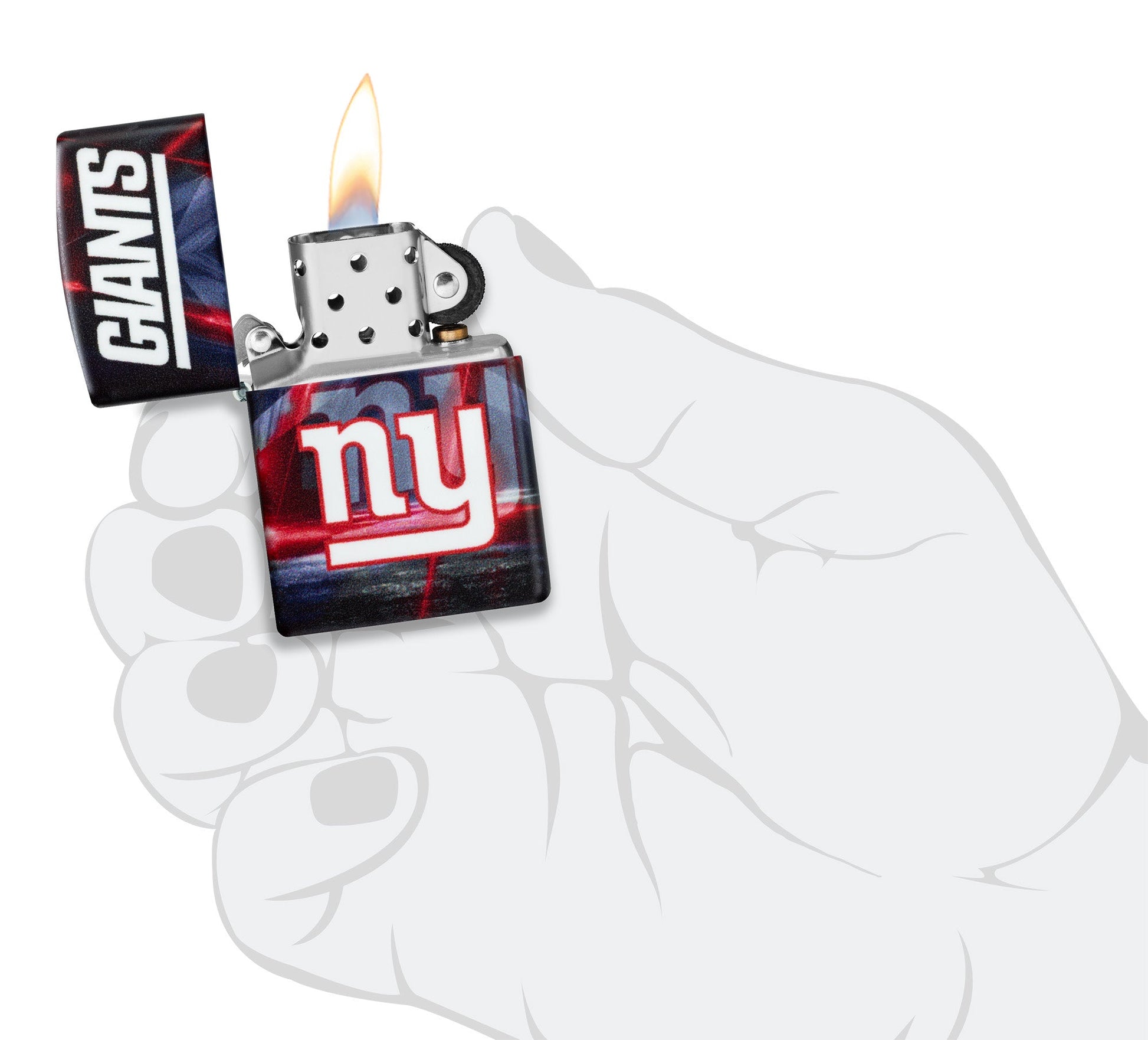 Zippo NFL New York Giants Team Spirit Design Black Matte Windproof Lighter