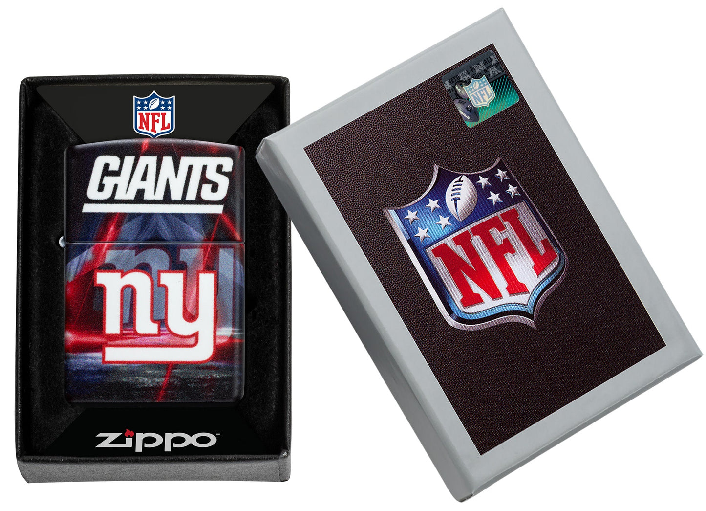 Zippo NFL New York Giants Team Spirit Design Black Matte Windproof Lighter
