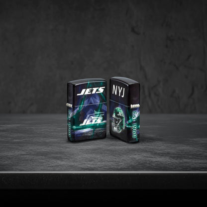 Zippo NFL New York Jets Team Spirit Design Black Matte Windproof Lighter