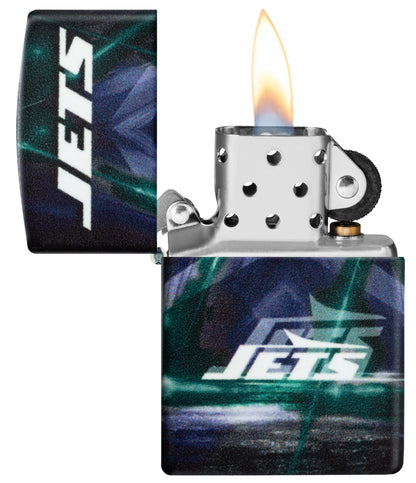 Zippo NFL New York Jets Team Spirit Design Black Matte Windproof Lighter