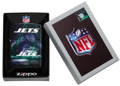 Zippo NFL New York Jets Team Spirit Design Black Matte Windproof Lighter