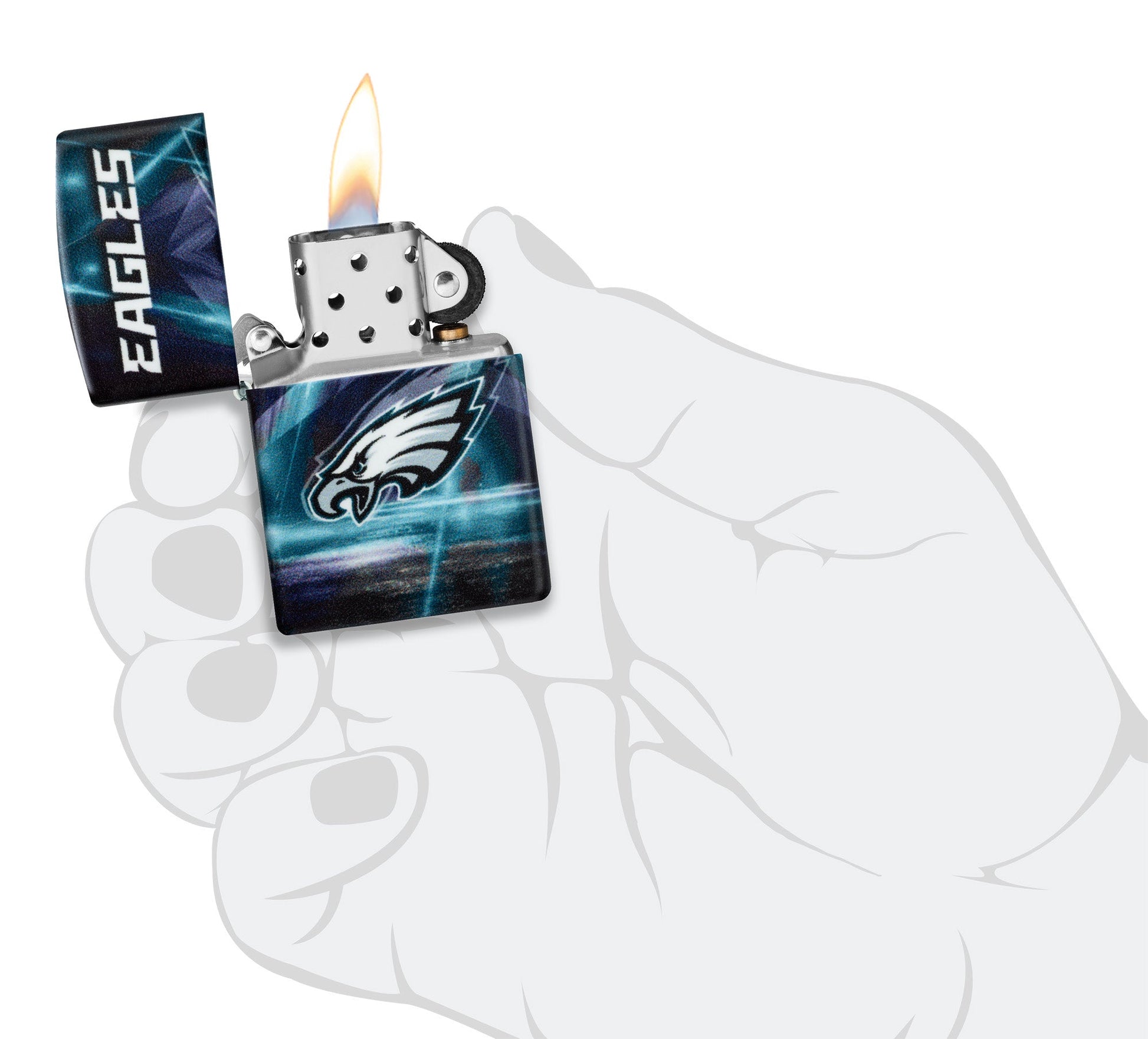 Zippo NFL Philadelphia Eagles Team Spirit Design Black Matte Windproof Lighter